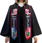 Custom Dominican Graduation Stole 2025, Dominicans Flag Graduation Sash, Dominican Republic Graduation Sash 2025